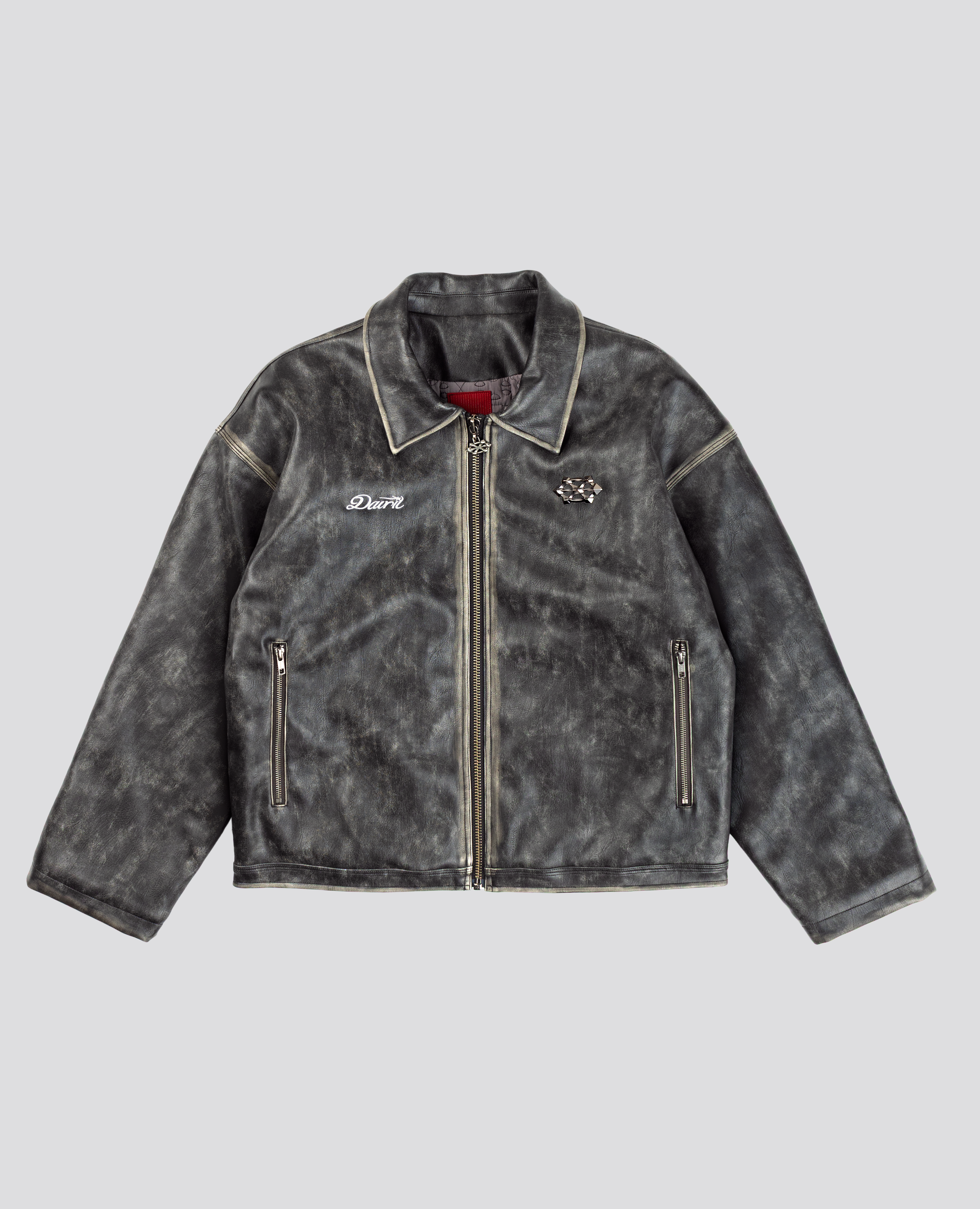 DavrilSupply | Black Faded Leather Jacket