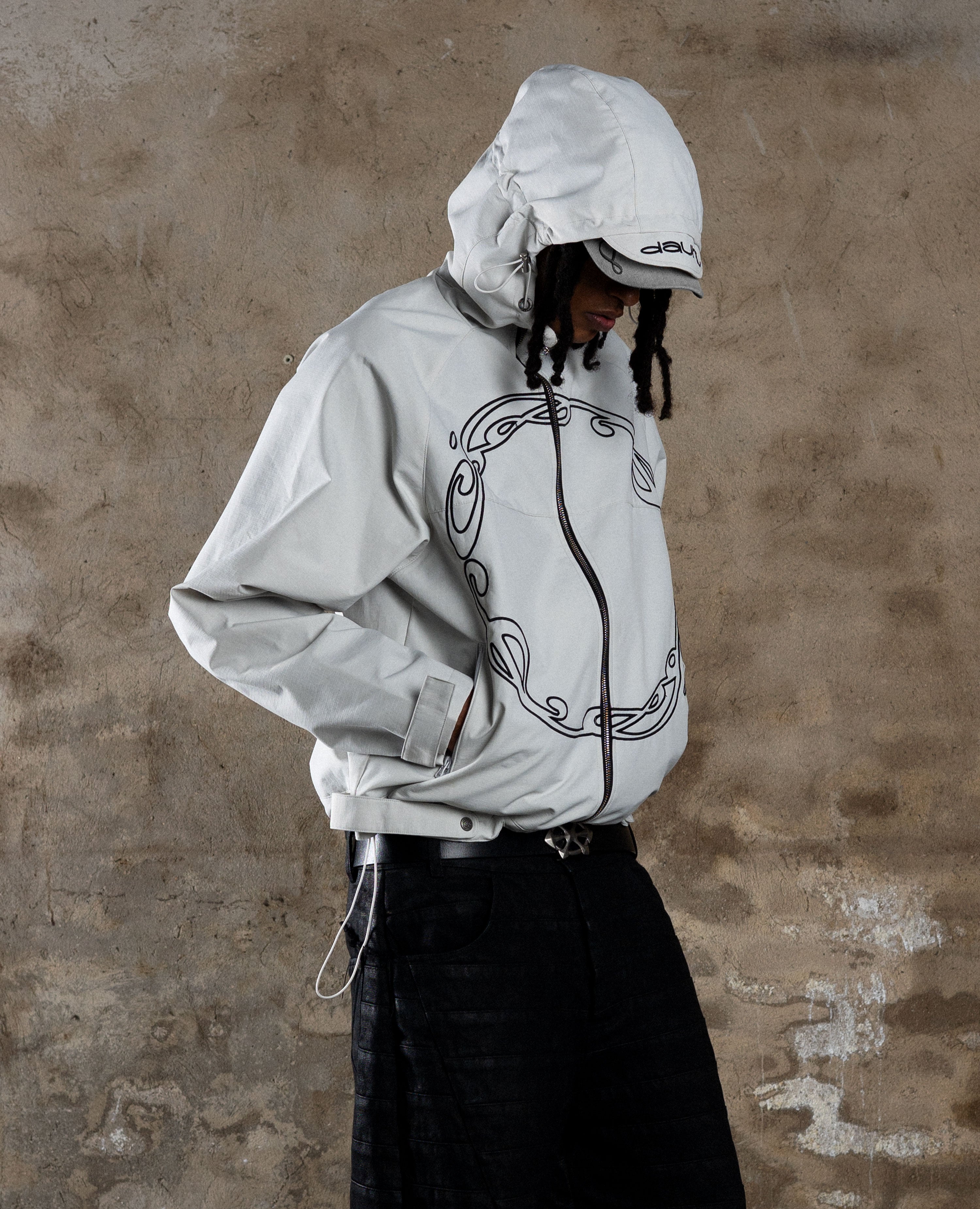 196 Giacca mosaic griffin windbreaker L Griffin Koto - Reversible