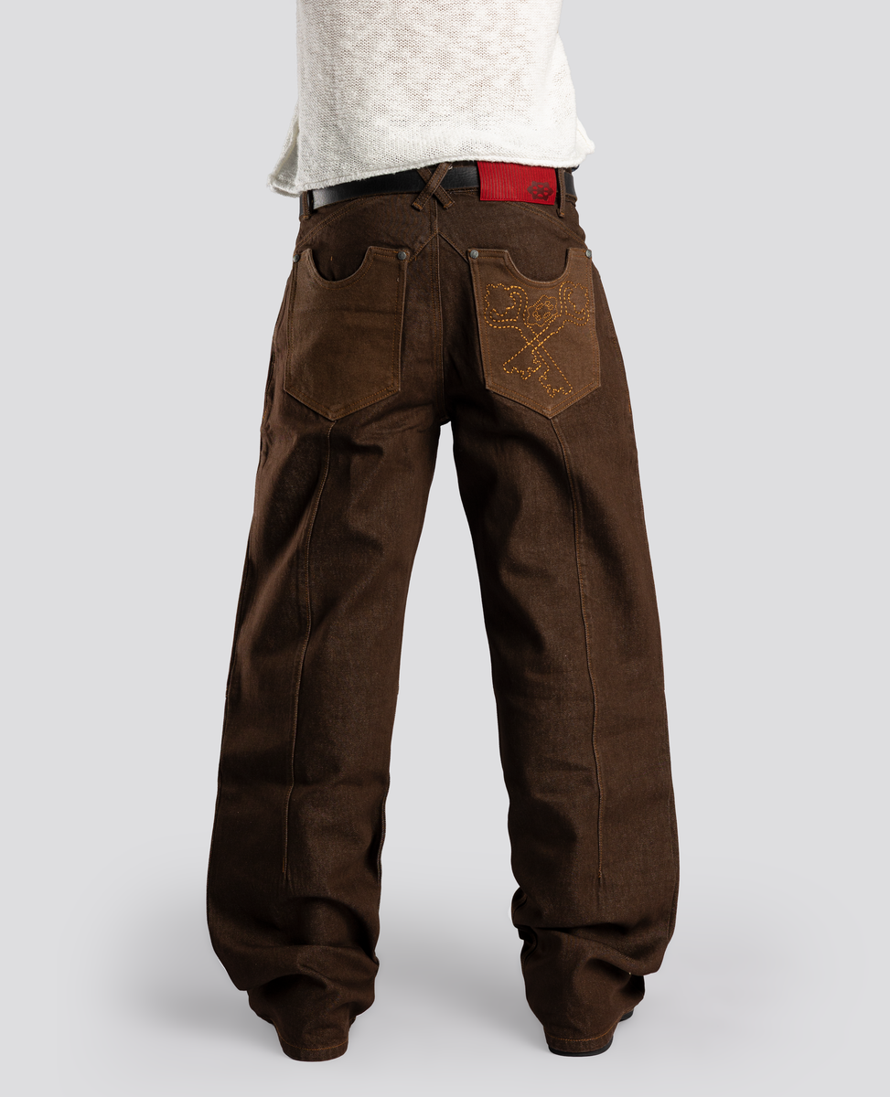 MEDI 2WAY REMOVE DENIM PANTS ブラウン26inch MEDI 2WAY REMOVE DENIM