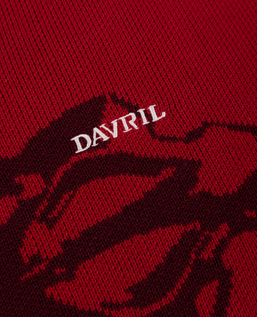 SOLAR-RED BRUTAL KNITWEAR