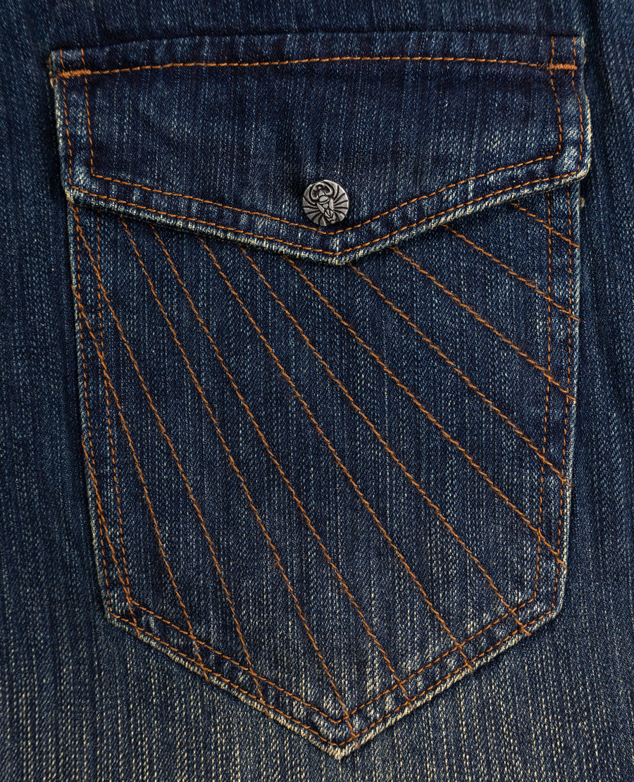 USED POCKETS STRAIGHT DENIM