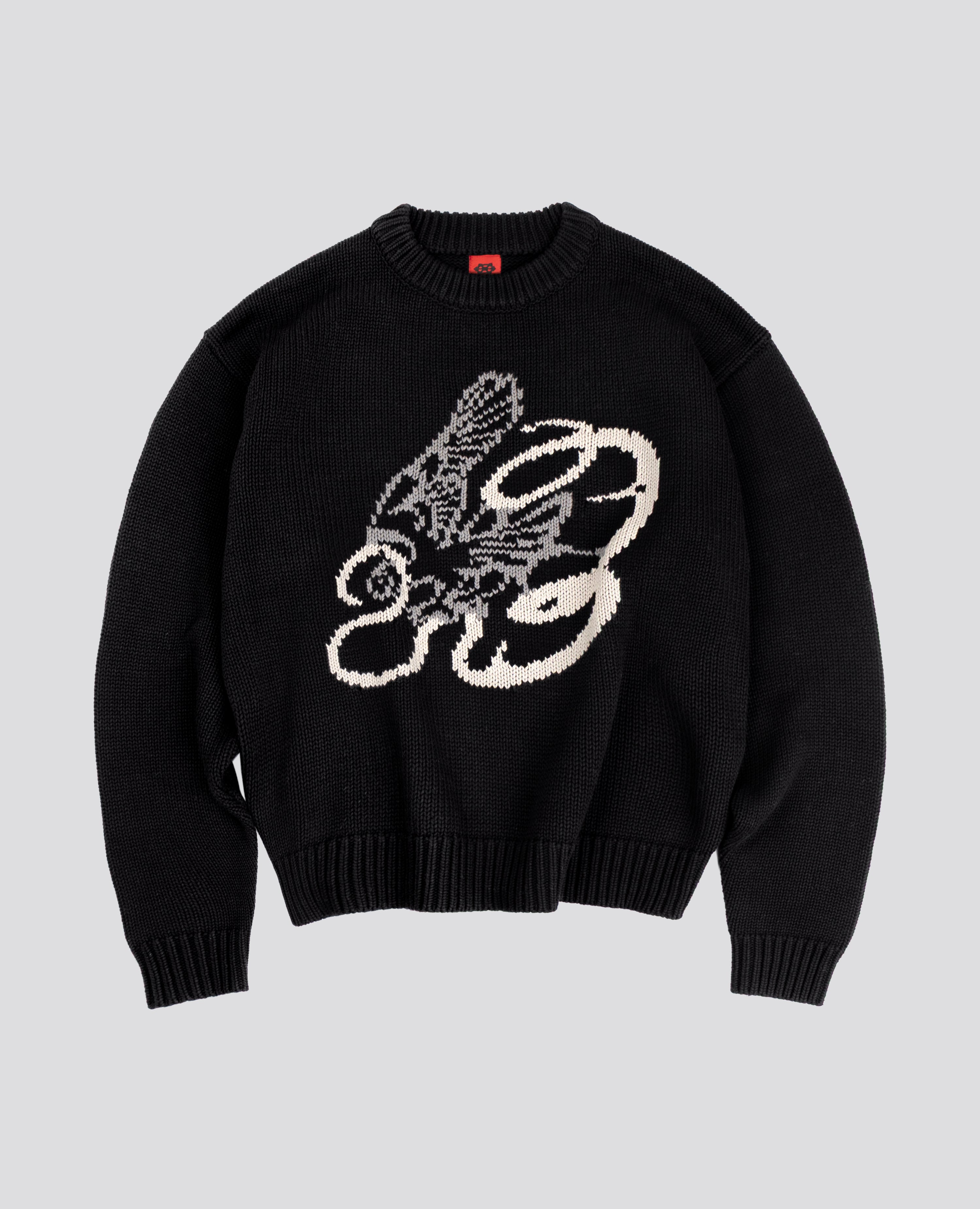 BLACK BATTLE KNIT