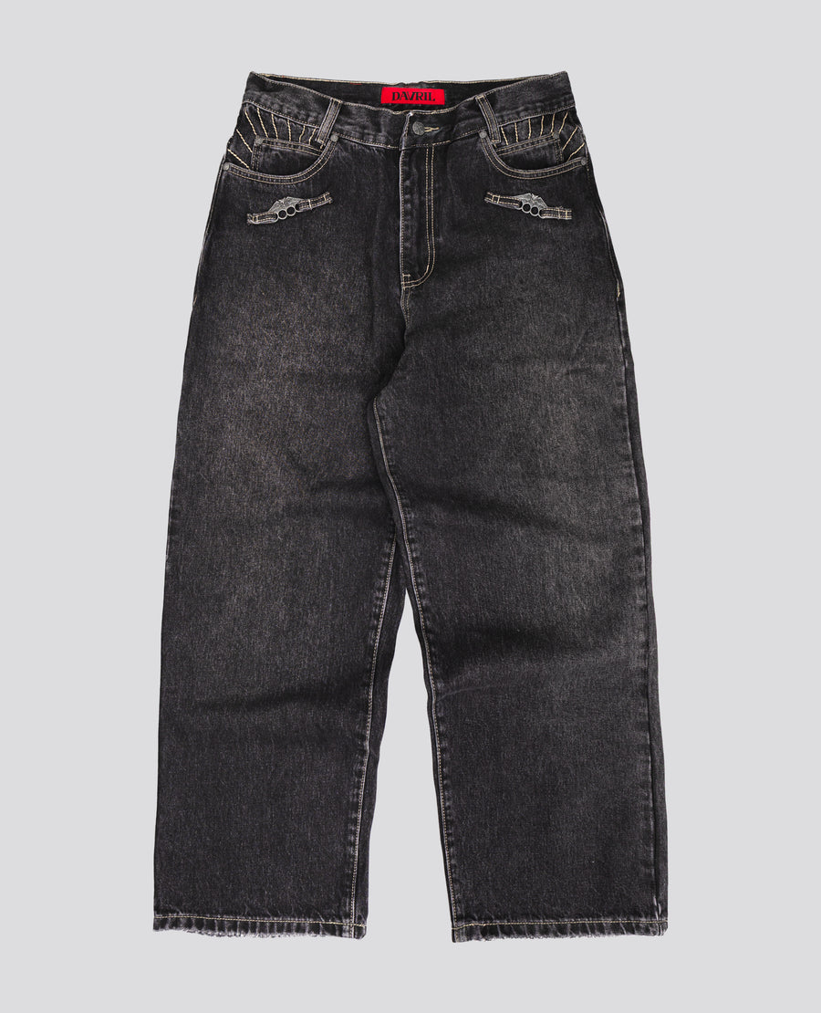 DavrilSupply | BLACK KNUCKLE LOOSE-FIT DENIM