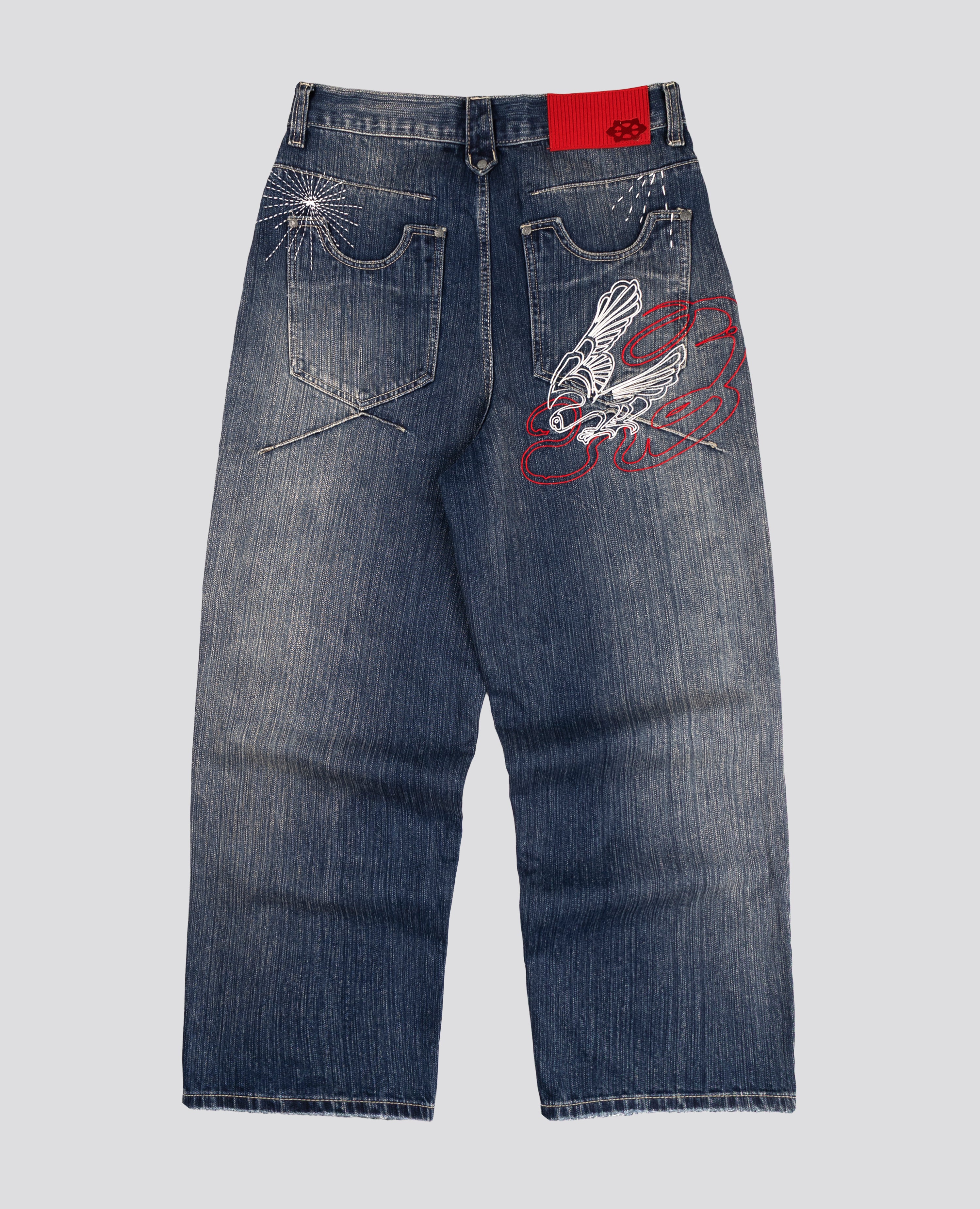 BLUE WILDLIFE LOOSE-FIT DENIM