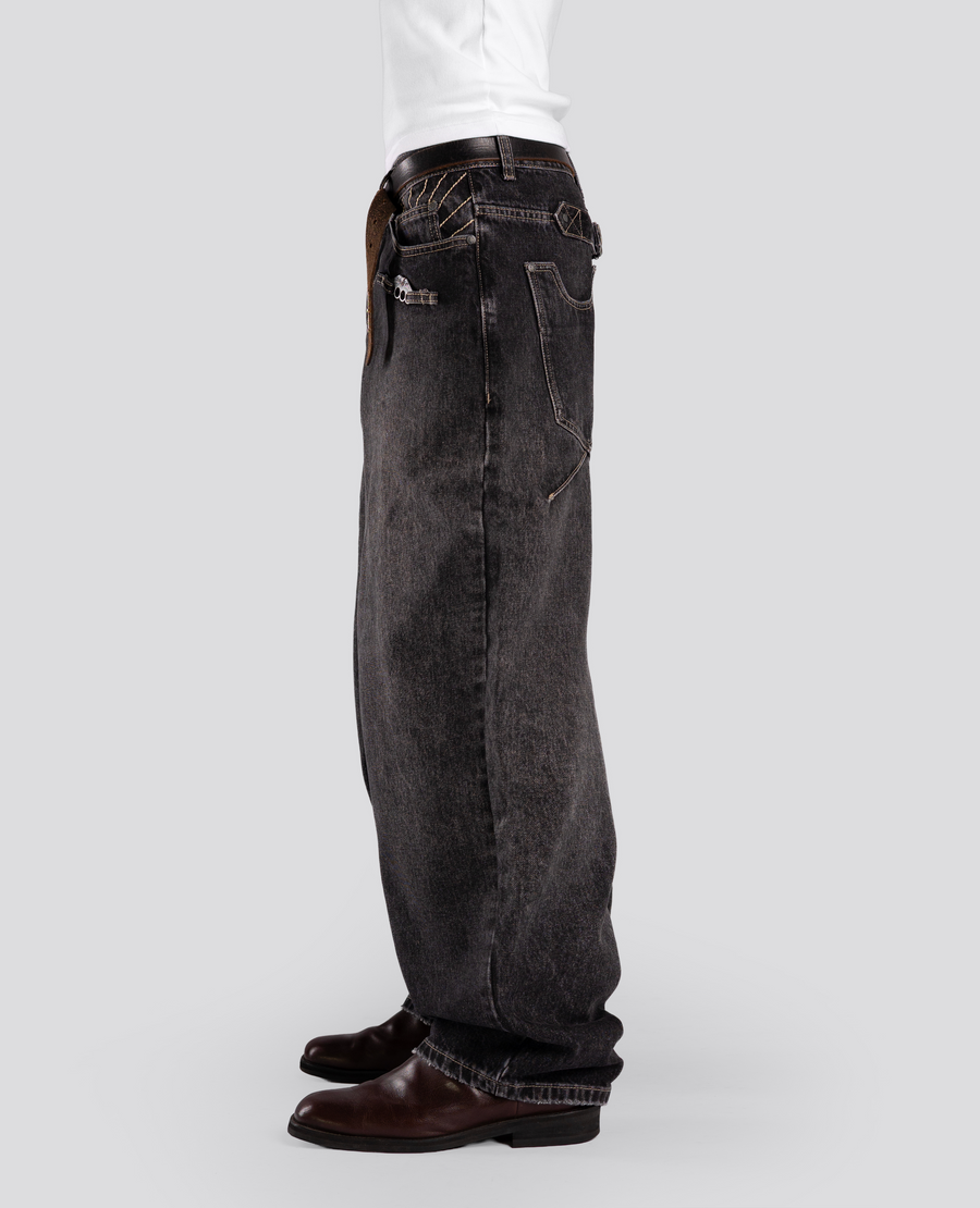 DavrilSupply | BLACK KNUCKLE LOOSE-FIT DENIM