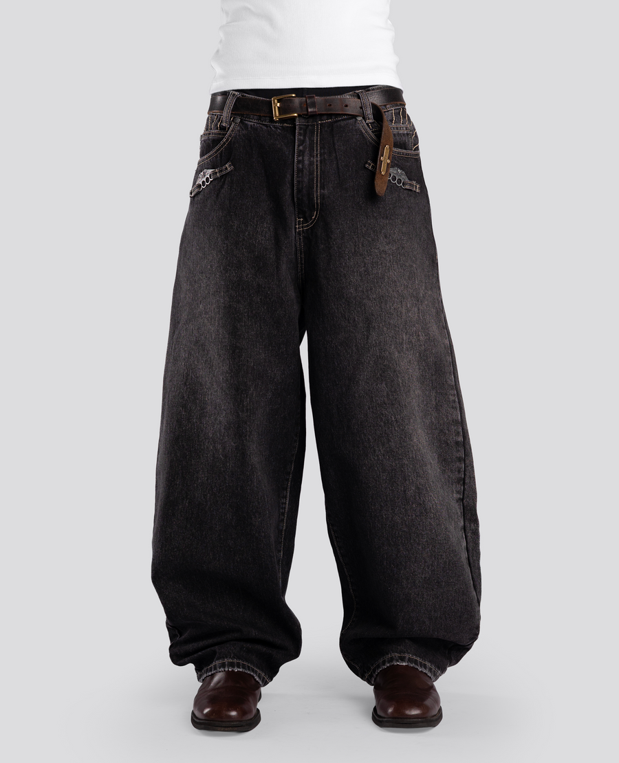 DavrilSupply | BLACK KNUCKLE LOOSE-FIT DENIM