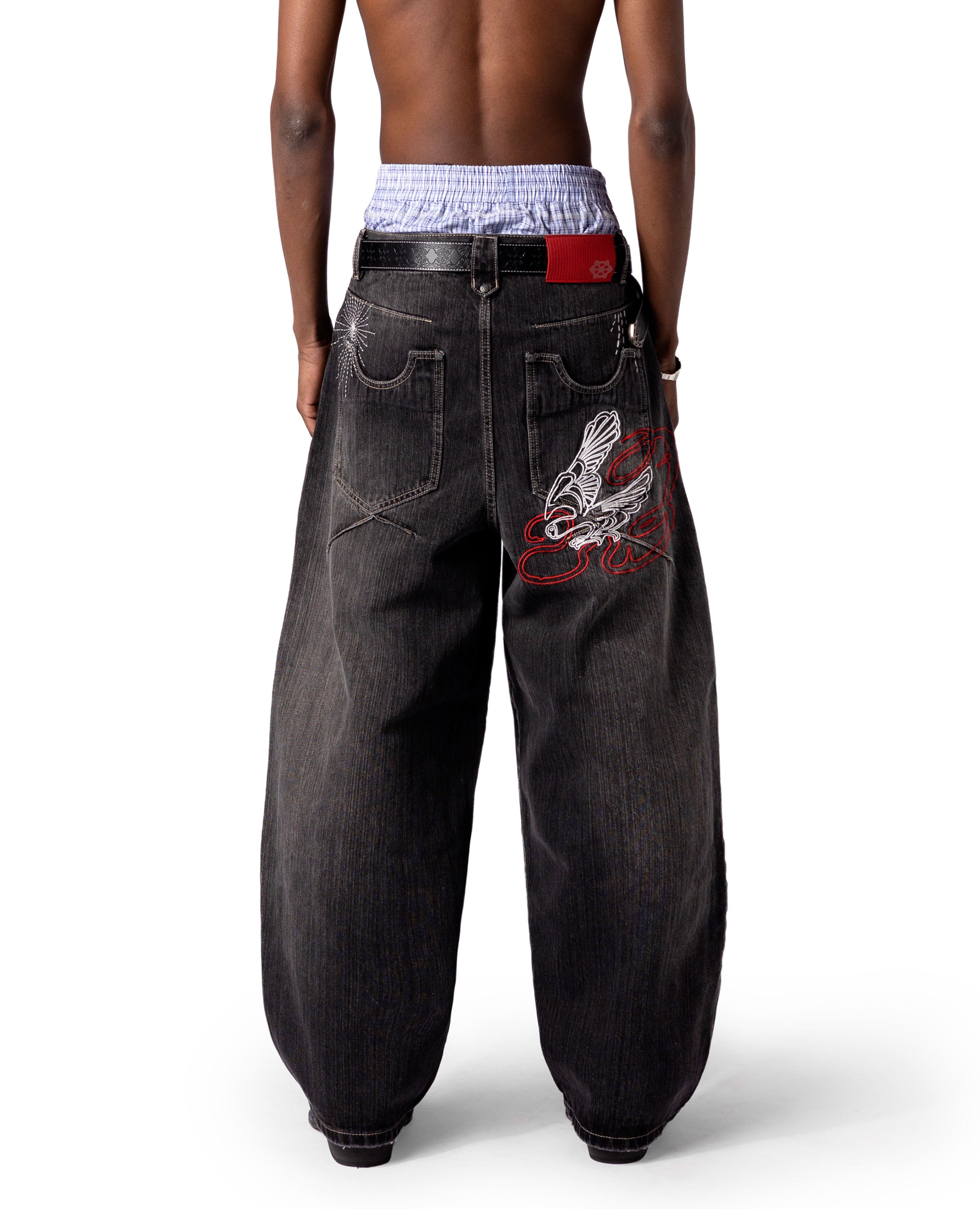 BLACK WILDLIFE LOOSE-FIT DENIM