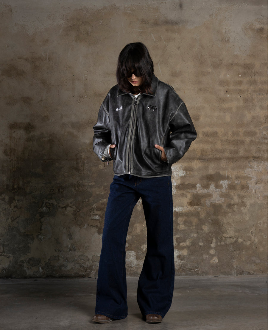 FADED LEATHER JACKET