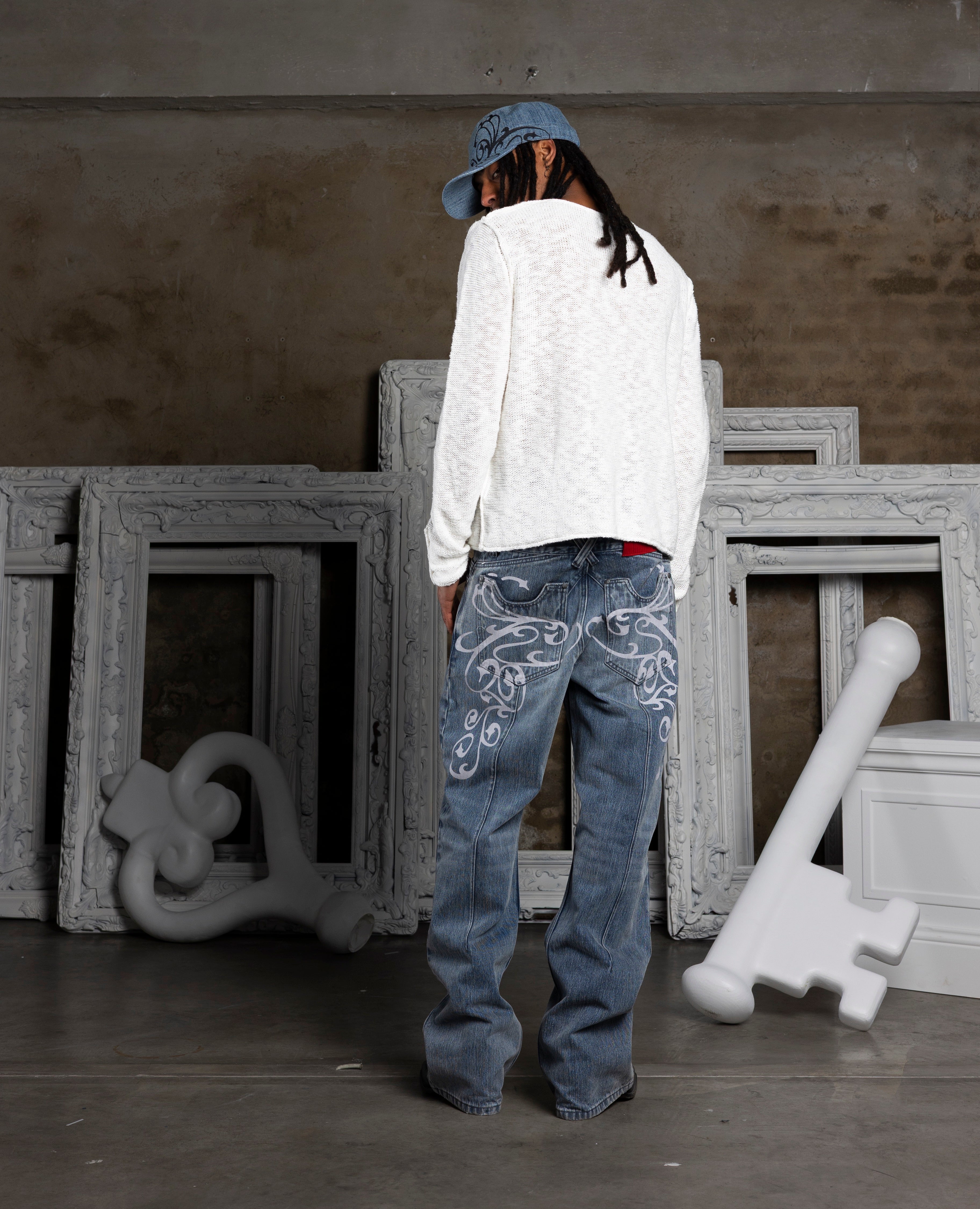 MESH COTTON LONGSLEEVE BUTTON UP