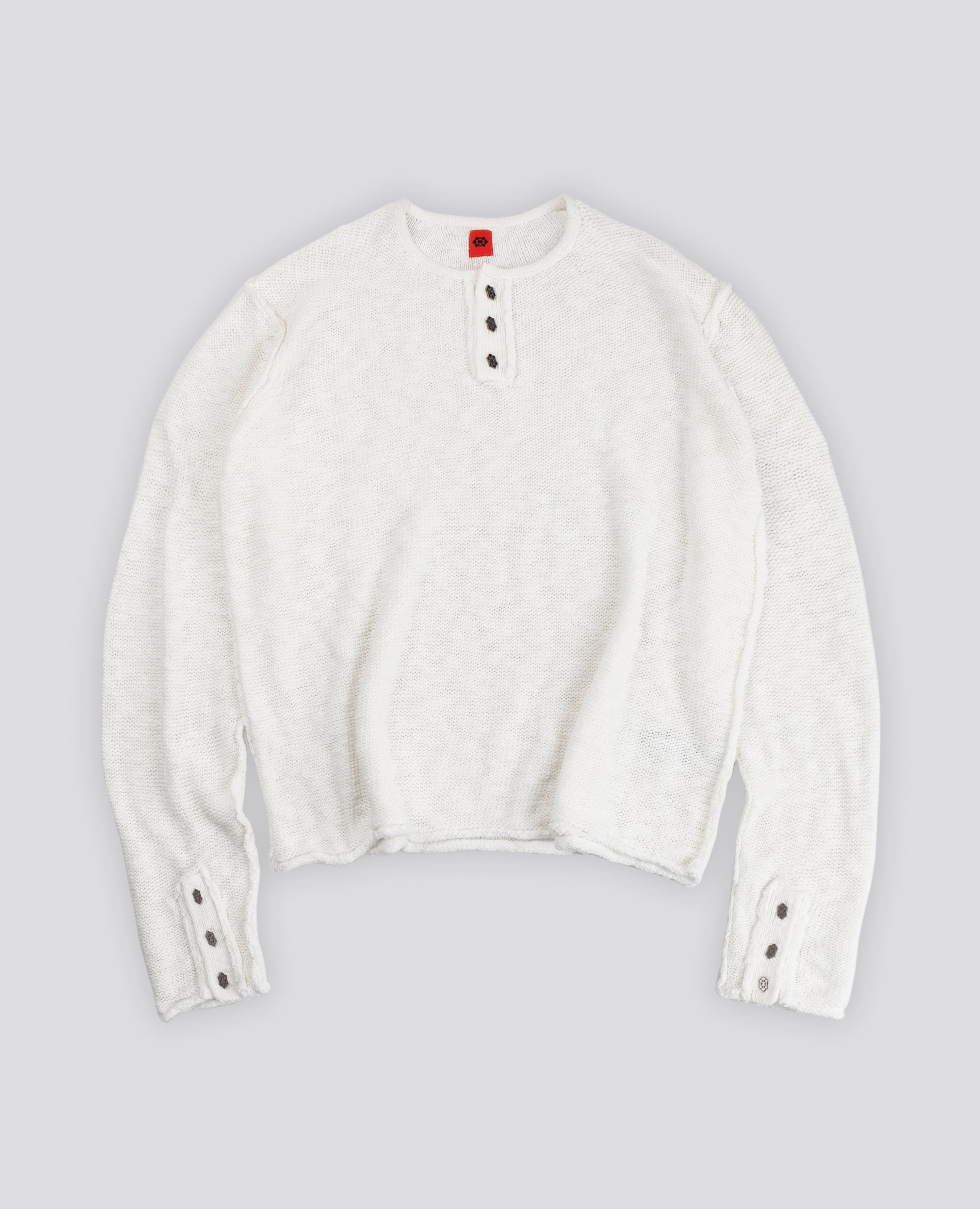 MESH COTTON LONGSLEEVE BUTTON UP